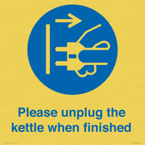 MV10496: Please unplug the kettle when finished