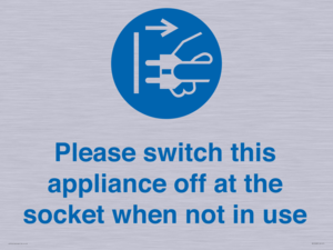 MV10498: Please switch this appliance off at the socket when not in use
