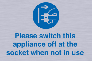 MV10498: Please switch this appliance off at the socket when not in use