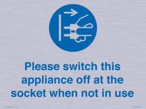 MV10498: Please switch this appliance off at the socket when not in use
