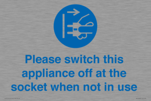 MV10498: Please switch this appliance off at the socket when not in use