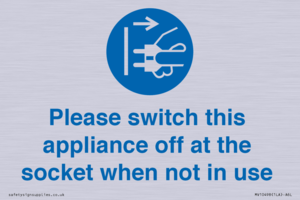 MV10498: Please switch this appliance off at the socket when not in use