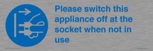 MV10498: Please switch this appliance off at the socket when not in use
