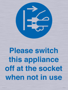 MV10498: Please switch this appliance off at the socket when not in use