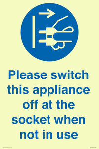 MV10498: Please switch this appliance off at the socket when not in use