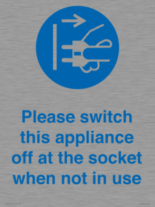 MV10498: Please switch this appliance off at the socket when not in use