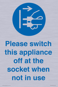 MV10498: Please switch this appliance off at the socket when not in use
