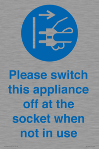 MV10498: Please switch this appliance off at the socket when not in use