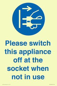 MV10498: Please switch this appliance off at the socket when not in use