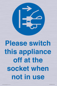 MV10498: Please switch this appliance off at the socket when not in use