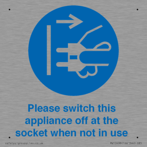 MV10498: Please switch this appliance off at the socket when not in use