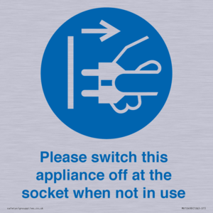 MV10498: Please switch this appliance off at the socket when not in use