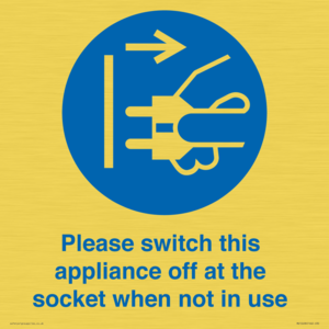 MV10498: Please switch this appliance off at the socket when not in use