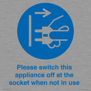 MV10498: Please switch this appliance off at the socket when not in use