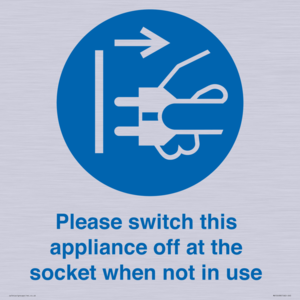 MV10498: Please switch this appliance off at the socket when not in use