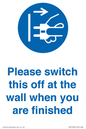 MV10500: Please switch this off at the wall when you are finished