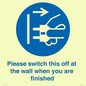MV10500: Please switch this off at the wall when you are finished