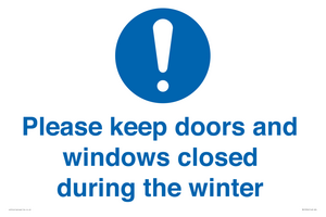 MV10504: Please keep doors and windows closed during the winter
