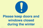 MV10504: Please keep doors and windows closed during the winter