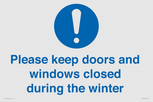 MV10504: Please keep doors and windows closed during the winter
