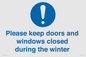 MV10504: Please keep doors and windows closed during the winter