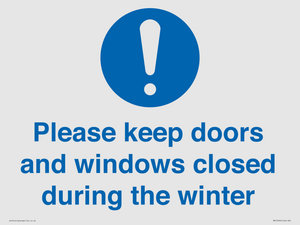 MV10504: Please keep doors and windows closed during the winter