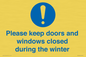MV10504: Please keep doors and windows closed during the winter
