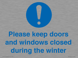 MV10504: Please keep doors and windows closed during the winter