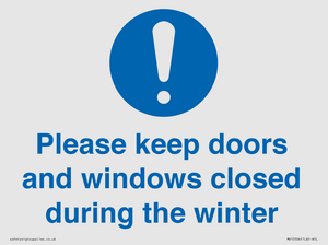 MV10504: Please keep doors and windows closed during the winter