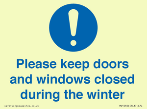 MV10504: Please keep doors and windows closed during the winter