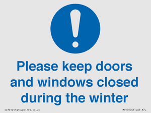 MV10504: Please keep doors and windows closed during the winter