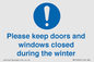 MV10504: Please keep doors and windows closed during the winter