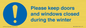 MV10504: Please keep doors and windows closed during the winter