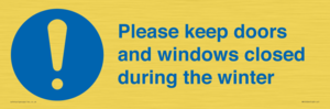 MV10504: Please keep doors and windows closed during the winter