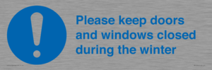 MV10504: Please keep doors and windows closed during the winter