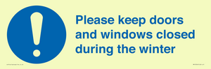 MV10504: Please keep doors and windows closed during the winter