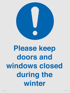 MV10504: Please keep doors and windows closed during the winter