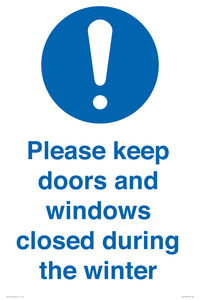 MV10504: Please keep doors and windows closed during the winter