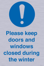 MV10504: Please keep doors and windows closed during the winter
