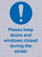 MV10504: Please keep doors and windows closed during the winter