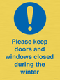 MV10504: Please keep doors and windows closed during the winter