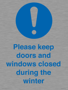 MV10504: Please keep doors and windows closed during the winter