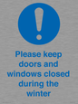 MV10504: Please keep doors and windows closed during the winter