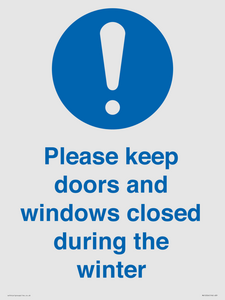 MV10504: Please keep doors and windows closed during the winter