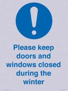 MV10504: Please keep doors and windows closed during the winter