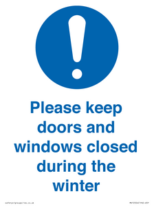 MV10504: Please keep doors and windows closed during the winter