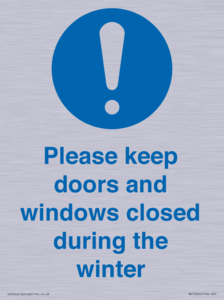 MV10504: Please keep doors and windows closed during the winter
