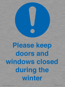 MV10504: Please keep doors and windows closed during the winter