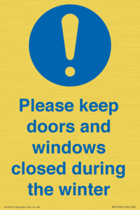 MV10504: Please keep doors and windows closed during the winter
