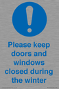 MV10504: Please keep doors and windows closed during the winter